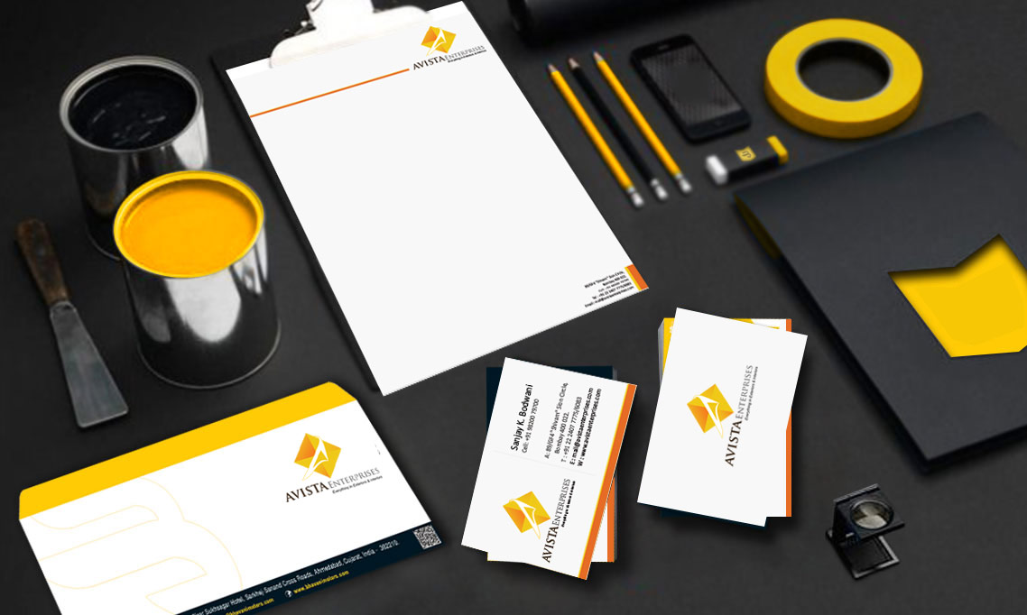 Business Card and Letter Pad Design Avista