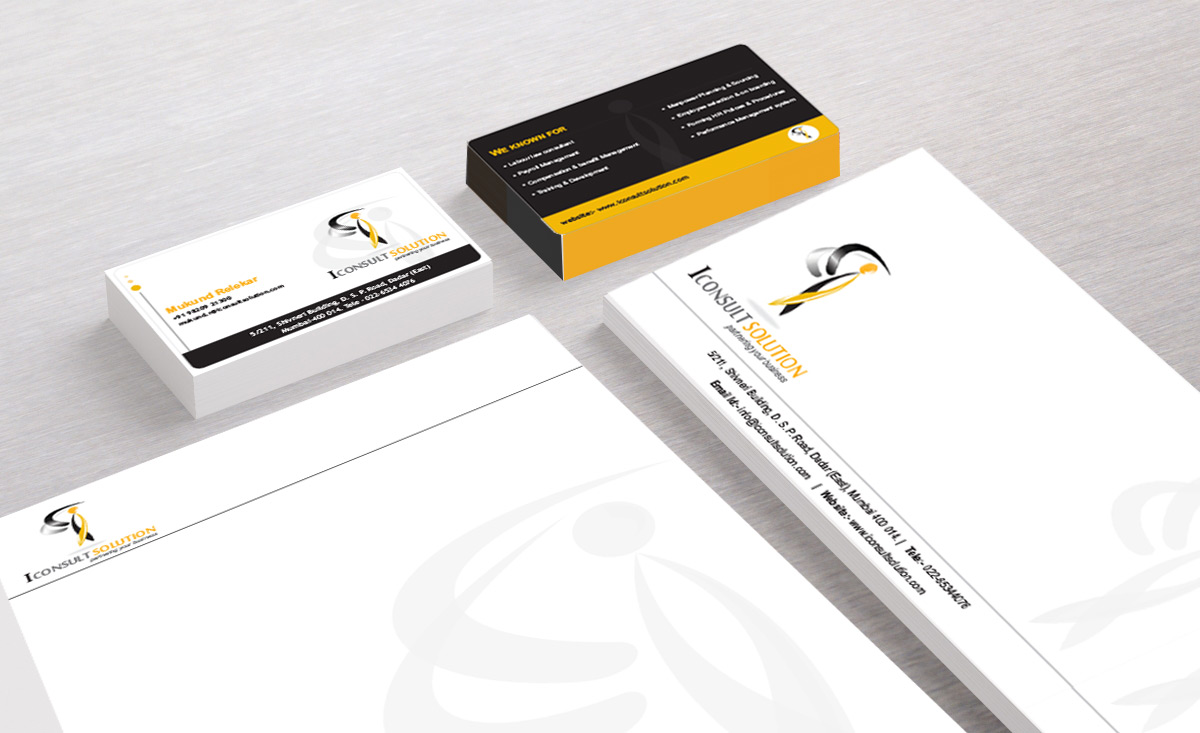 iConsult Business Card and Letter Pad Design